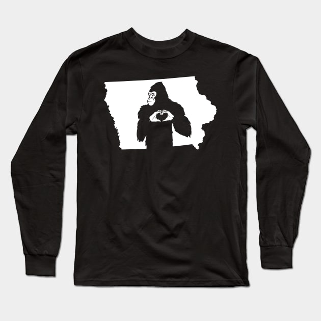 Iowa Bigfoot Long Sleeve T-Shirt by Tesszero